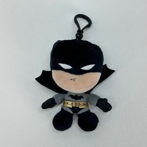 DC Comics Batman Heroez Clipz Plush Keychain Seven20 Grey‎ Black Gold 5 Inch